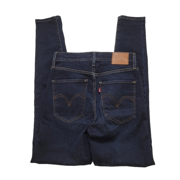 Levi's Mile High Super Skinny dark wash jeans 27 - Picture 3 of 9